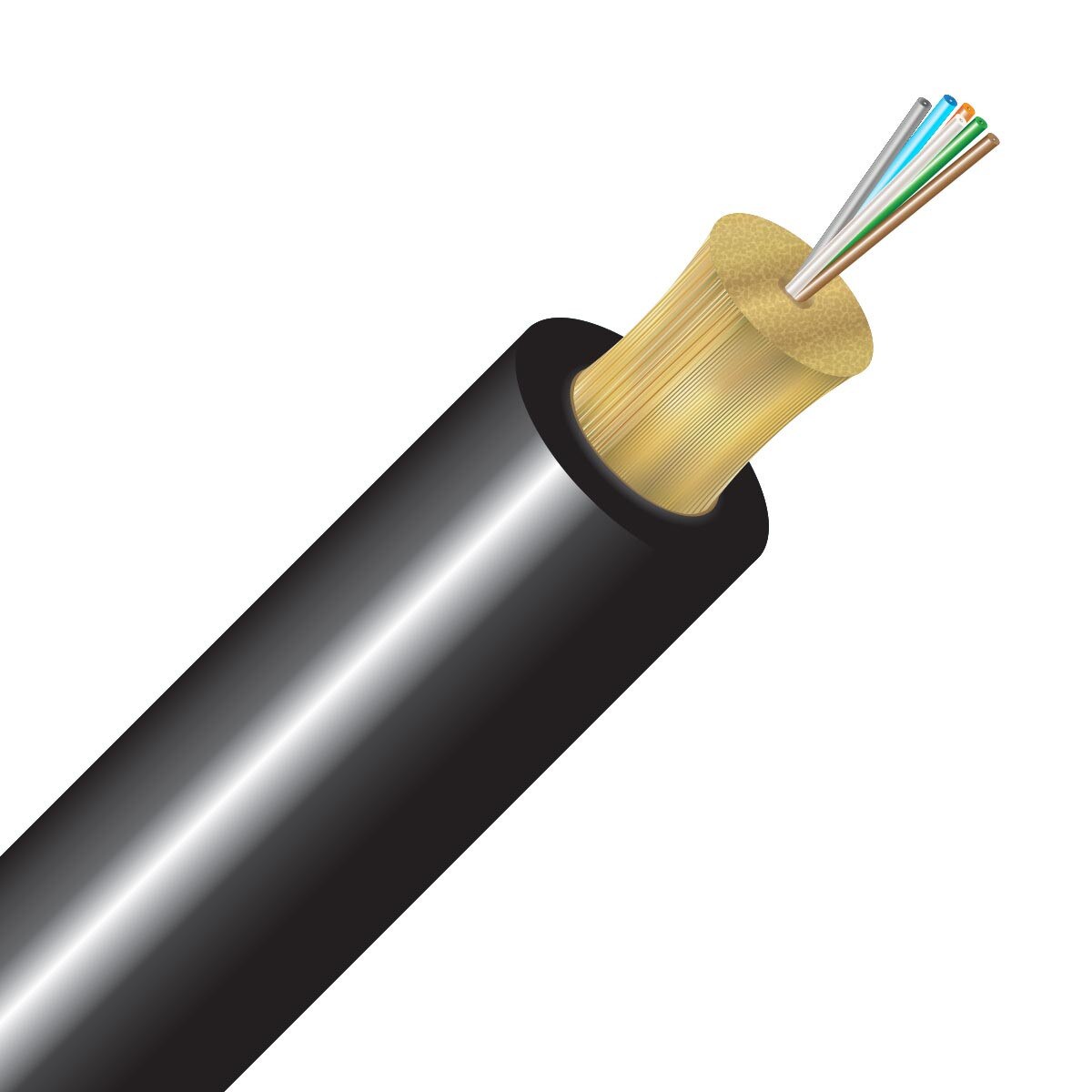 SSF™ 6 Strand OM3 Micro Distribution Indoor/Outdoor Plenum - Bulk per Ft. (Black)